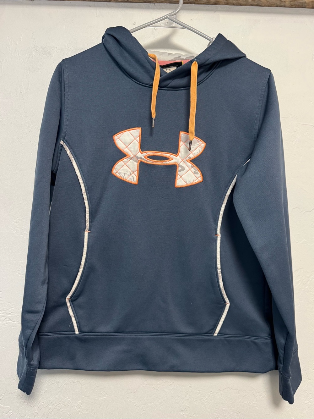 Under Armour Women’s Hoodie - Slate Blue with Orange Trim
